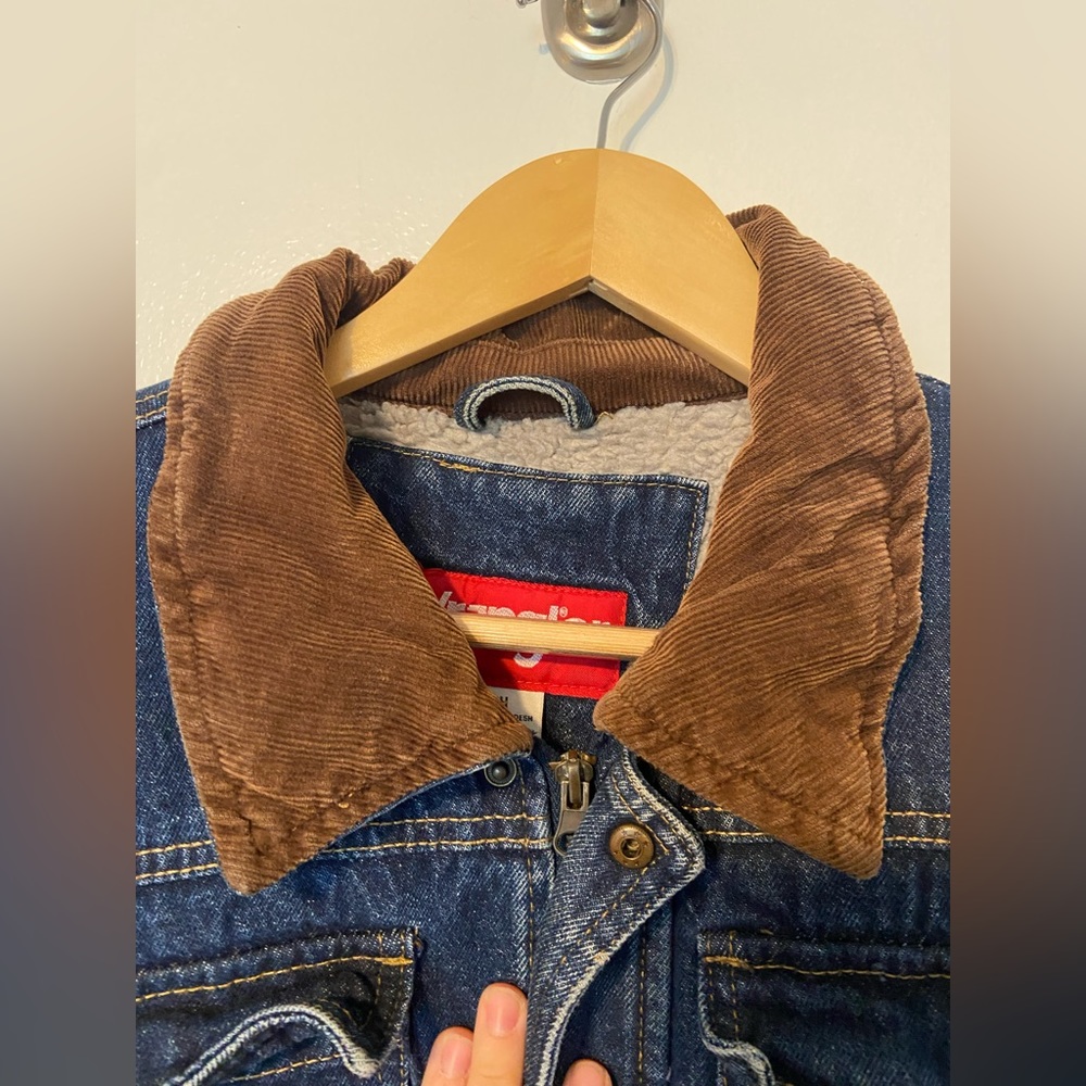 Vintage Wrangler Corduroy Neck Denim Coat Mens Pockets Sherpa Lined
Size Small - Picture 8 of 9